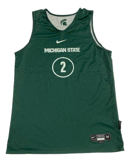 Tyson Walker Michigan State Basketball Player Exclusive Reversible Practice Jersey (Size M)