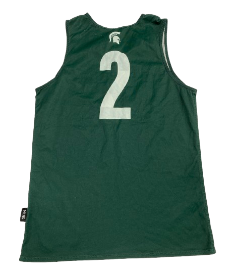 Tyson Walker Michigan State Basketball Player Exclusive Reversible Practice Jersey (Size M)