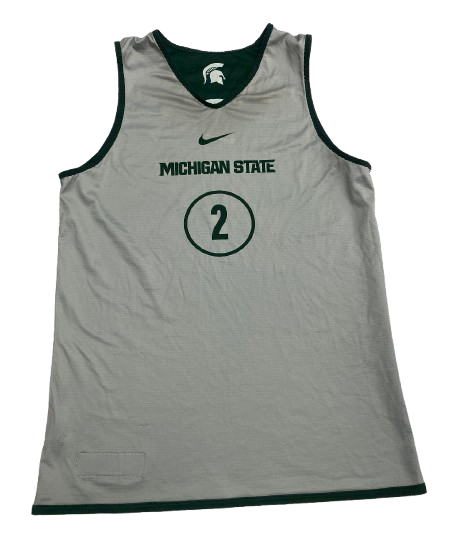 Tyson Walker Michigan State Basketball Player Exclusive Reversible Practice Jersey (Size M)