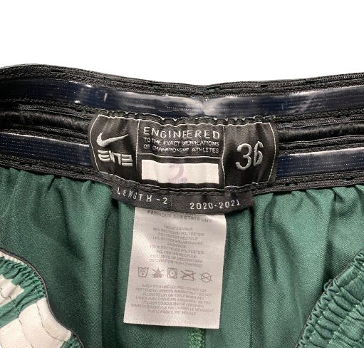 Tyson Walker Michigan State Basketball 2023-2024 Game Worn Shorts (Size 36)
