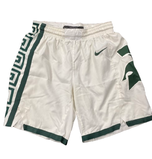 Tyson Walker Michigan State Basketball 2023-2024 Game Worn Shorts (Size 36)