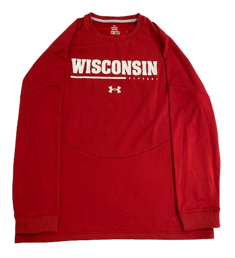 Graham Mertz Wisconsin Football Team Issued Crewneck Pullover (Size XL)