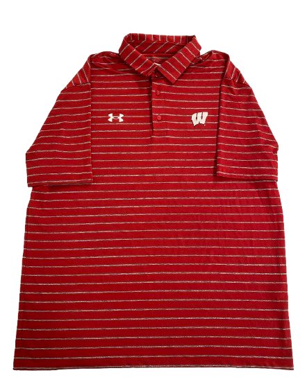 Graham Mertz Wisconsin Football Team Issued Polo Shirt (Size XL)