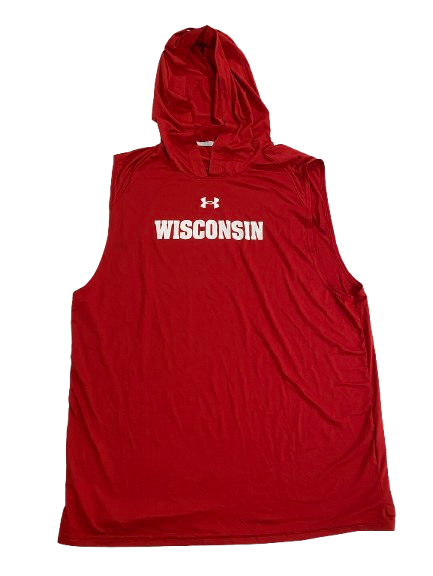 Graham Mertz Wisconsin Football Player Exclusive Sleeveless Performance Hoodie (Size L)