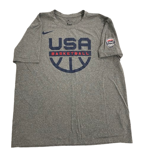 Kyle Filipowski Team USA Basketball Player Exclusive Workout Shirt (Size XL)