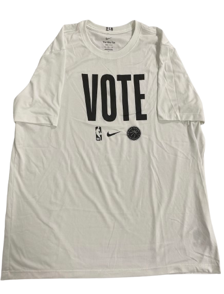 Kyle Filipowski Utah Jazz Player Exclusive "VOTE" Pre-Game Warm-Up Shirt (Size XL)