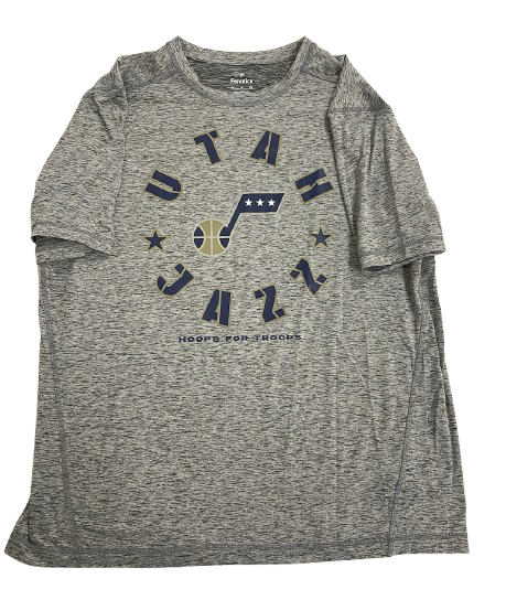 Kyle Filipowski Utah Jazz Player Exclusive "Hoops For Troops" Pre-Game Warm-Up Shirt (Size XL)