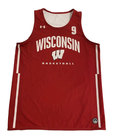 John Tonje Wisconsin Basketball SIGNED Player Exclusive Worn Reversible Practice Jersey (Size XL)