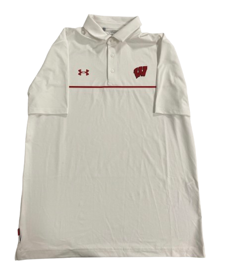 John Tonje Wisconsin Basketball Team Issued Polo Shirt (Size LT)