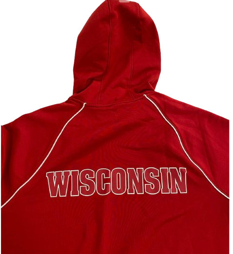 John Tonje Wisconsin Basketball Player Exclusive Short Sleeve Hoodie (Size XL)