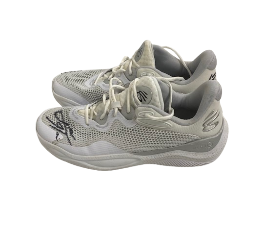 John Tonje Wisconsin Basketball Team Issued SIGNED & INSCRIBED Practice Worn Shoes (Size 15)