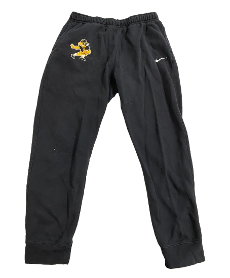 Devan Van Ness Iowa Football Player Exclusive Sweatpants with Throwback Logo (Size LT)