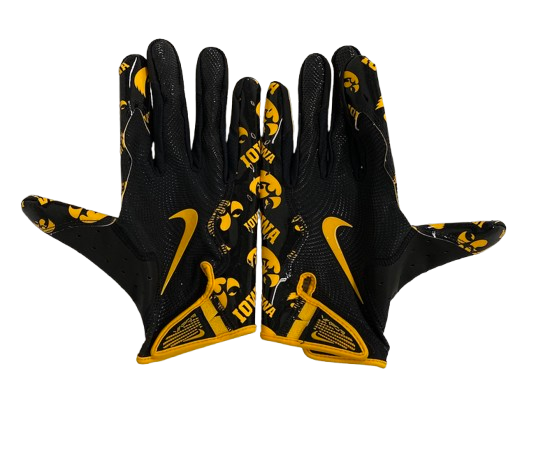 Devan Van Ness Iowa Football Player Exclusive Gloves (Size XL)