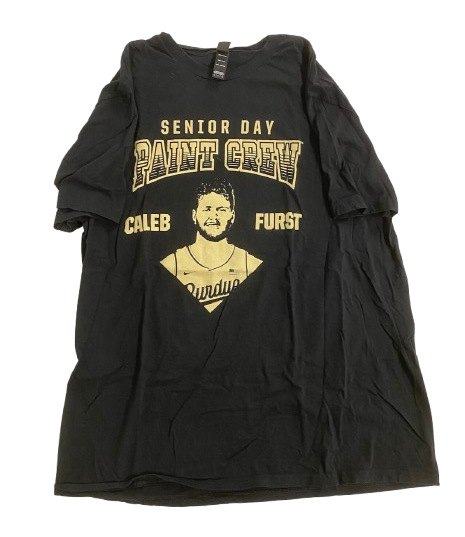 William Berg Purdue Basketball "Caleb Furst Senior Day" Pre-Game T-Shirt (Size XL)