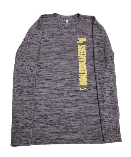 William Berg Purdue Basketball Team Issued Long Sleeve Workout Shirt (Size XLT)