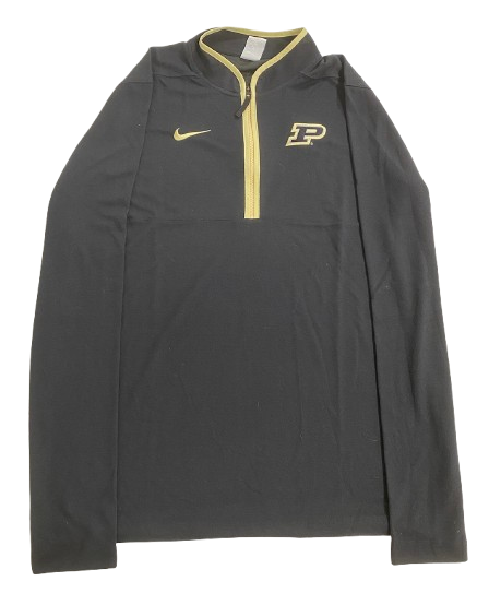 William Berg Purdue Basketball Team Issued Quarter-Zip Pullover (Size XLTT)