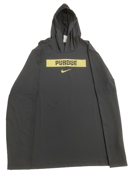 William Berg Purdue Basketball Team Issued Performance Hoodie (Size XLT)