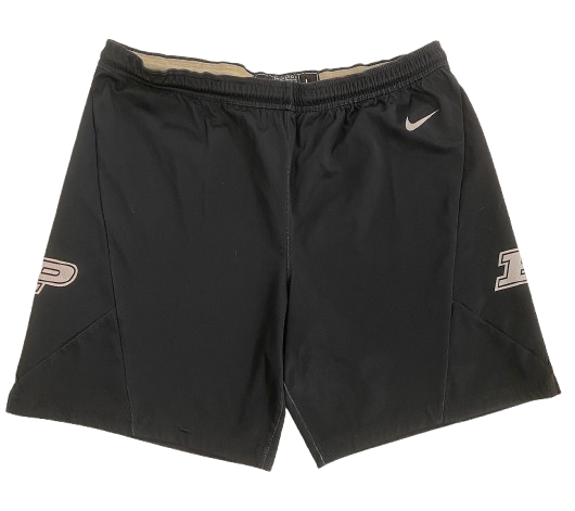 William Berg Purdue Basketball Player Exclusive "PLAY HARD" Practice Shorts (Size L)