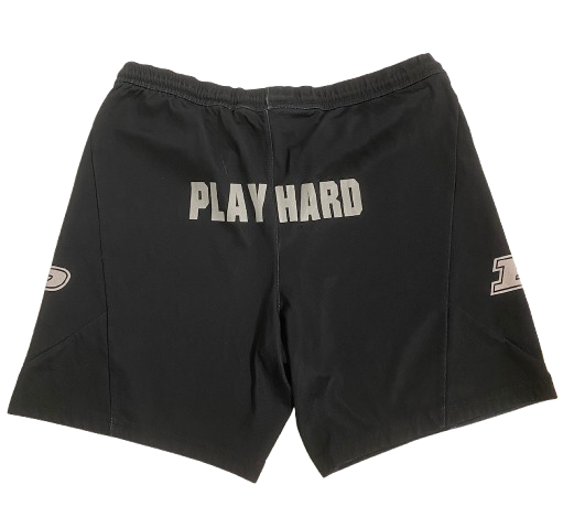 William Berg Purdue Basketball Player Exclusive "PLAY HARD" Practice Shorts (Size L)