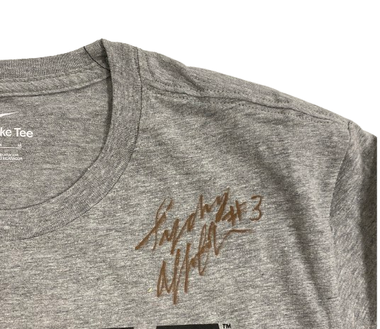 Sydney Affolter Iowa Basketball SIGNED Team Issued Workout Shirt (Size M)