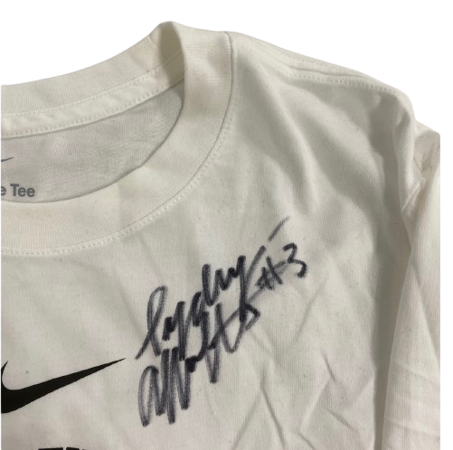 Sydney Affolter Iowa Basketball SIGNED Team Issued Workout Shirt (Size M)