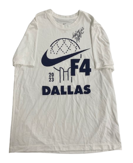 Sydney Affolter Iowa Basketball SIGNED Exclusive "Dallas 2023 Final Four" T-Shirt (Size L)