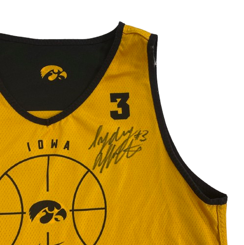 Sydney Affolter Iowa Basketball SIGNED Player Exclusive PRACTICE WORN Reversible Practice Jersey (Size L)