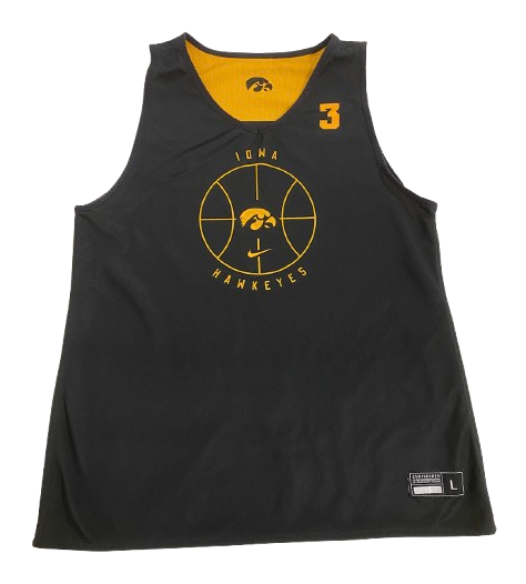 Sydney Affolter Iowa Basketball SIGNED Player Exclusive PRACTICE WORN Reversible Practice Jersey (Size L)