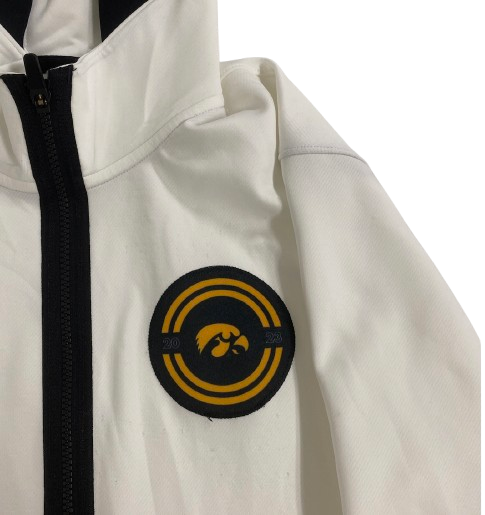 Sydney Affolter Iowa Basketball Player Exclusive 2023 NCAA Tournament - including FINAL FOUR (vs. South Carolina) & FINALS (vs. LSU) - Pre-Game Warm-Up / Bench Jacket (Size LT)