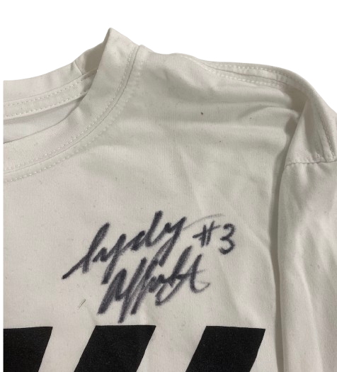 Sydney Affolter Iowa Basketball SIGNED Team Issued "BALL IN" Pre-Game Warm-Up / Bench Long Sleeve Shirt (Size L) - PHOTOMATCHED