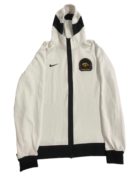 Sydney Affolter Iowa Basketball Player Exclusive 2024 NCAA Tournament- including FINAL FOUR (vs. UCONN) & FINALS (vs. South Carolina) - Pre-Game Warm-Up / Bench Jacket (Size LT)