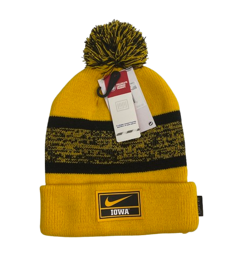 Sydney Affolter Iowa Basketball SIGNED Team Issued Beanie Hat