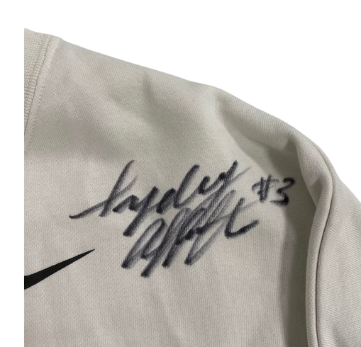 Sydney Affolter Iowa Basketball SIGNED Team Issued Crewneck Crop Sweatshirt (Size Women&