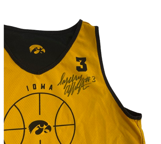 Sydney Affolter Iowa Basketball SIGNED Player Exclusive PRACTICE WORN Reversible Practice Jersey (Size L)