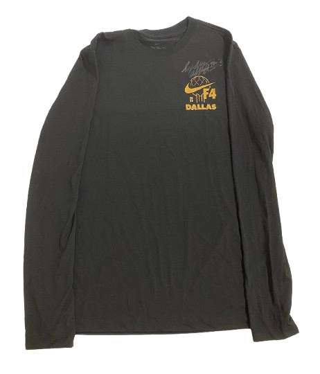 Sydney Affolter Iowa Basketball SIGNED Exclusive "Dallas 2023 Final Four" Long Sleeve Shirt (Size L)
