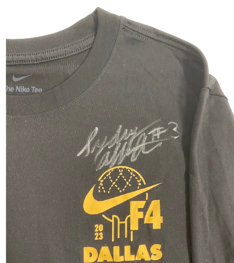 Sydney Affolter Iowa Basketball SIGNED Exclusive "Dallas 2023 Final Four" Long Sleeve Shirt (Size L)