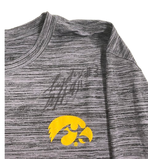 Sydney Affolter Iowa Basketball SIGNED Team Issued Long Sleeve Shirt (Size M)