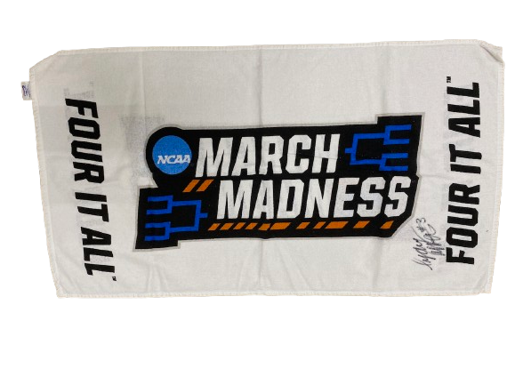 Sydney Affolter Iowa Basketball Exclusive SIGNED NCAA Tournament "MARCH MADNESS" Bench Towel