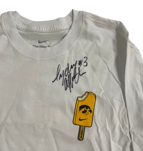 Sydney Affolter Iowa Basketball SIGNED Team Issued "Dorm Pack" Long Sleeve Shirt (Size M)
