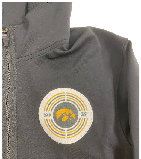 Sydney Affolter Iowa Basketball Player Exclusive 2023 NCAA Tournament - including Elite 8 (vs. Louisville) - Pre-Game Warm-Up / Bench Jacket (Size M)