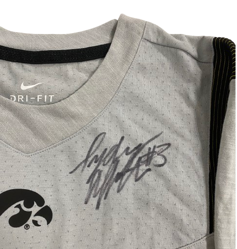 Sydney Affolter Iowa Basketball SIGNED Team Issued Long Sleeve Shirt (Size M)
