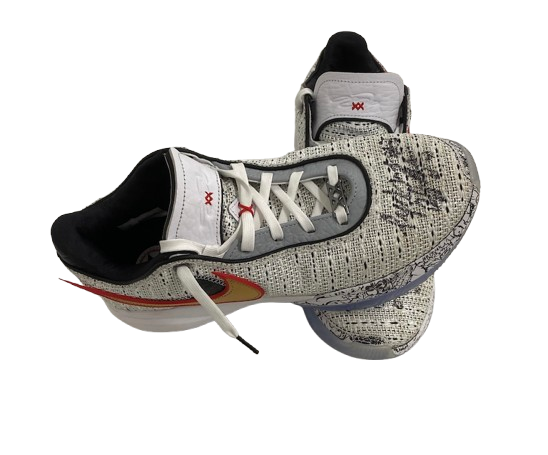 Sydney Affolter Iowa Basketball Team Issued SIGNED Practice Worn Shoes (Size 10)