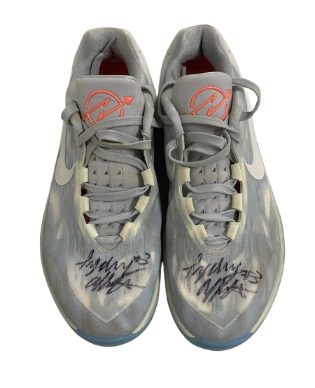 Sydney Affolter Iowa Basketball Team Issued SIGNED Practice Worn Shoes (Size 9.5)