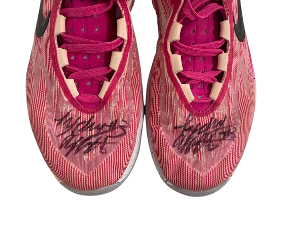 Sydney Affolter Iowa Basketball Team Issued SIGNED Game Worn Shoes (Size 10) - PHOTOMATCHED