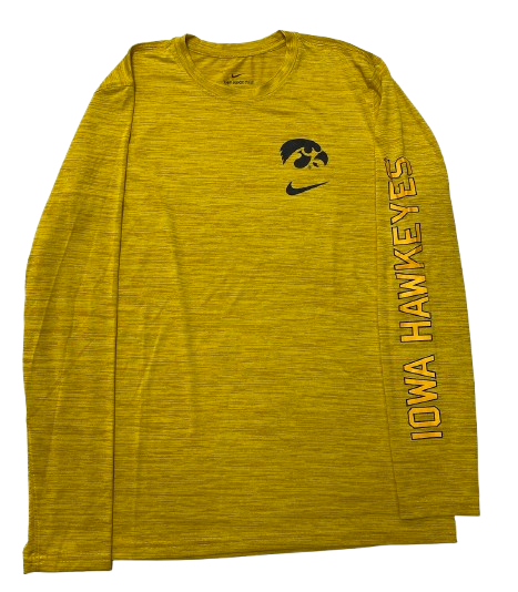 Payton Sandfort Iowa Basketball Team Issued Long Sleeve Shirt (Size M)