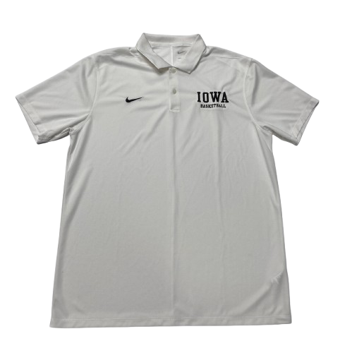 Payton Sandfort Iowa Basketball Team Issued Polo Shirt (Size L)