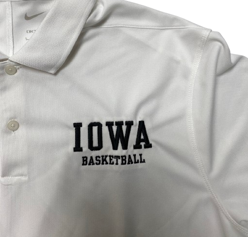 Payton Sandfort Iowa Basketball Team Issued Polo Shirt (Size L)