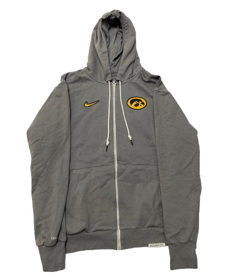 Payton Sandfort Iowa Basketball Team Issued Zip-Up Jacket (Size LT)