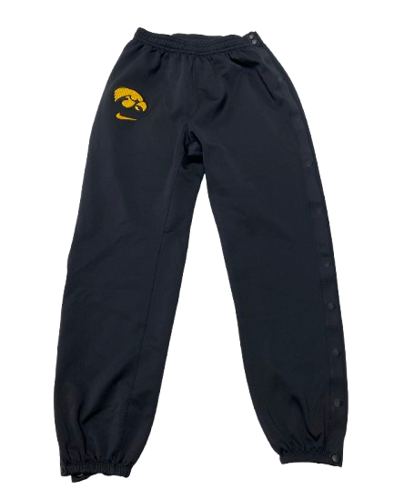 Payton Sandfort Iowa Basketball Player Exclusive Pre-Game Warm-Up Snap-Off Sweatpants (Size XLT)