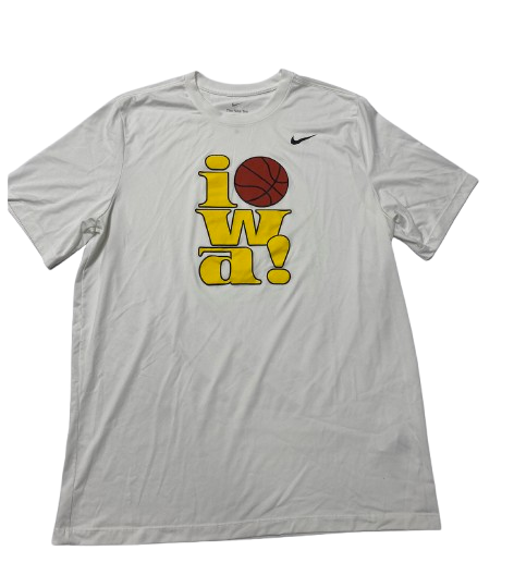 Payton Sandfort Iowa Basketball Team Issued Workout Shirt (Size XLT)